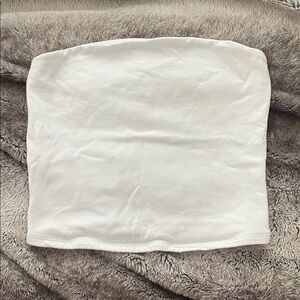Garage White Strapless Tube Top